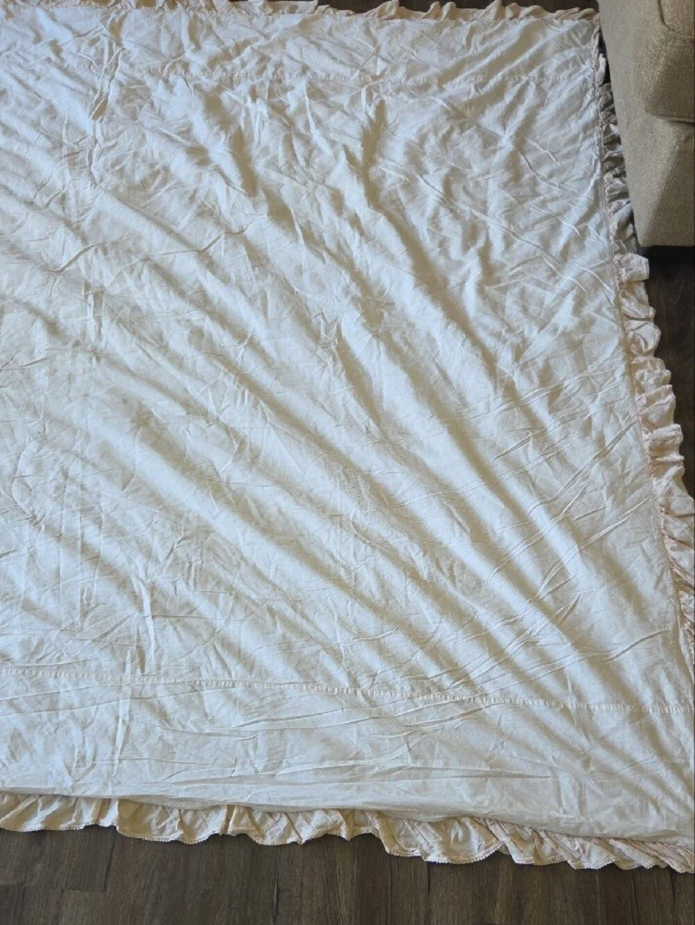 Vintage Classic Patchwork Pink and Cream Quilt Duvet Cover 86 × 78